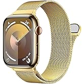 Stainless Steel Milanese Loop Compatible with Apple Watch Band 38mm 40mm 41mm 42mm 44mm 45mm 49mm 46mm men and women, Magnetic Clasp Replacement for iWatch Ultra Series 11 10 9 8 7 SE 6 5 4 3 2 1