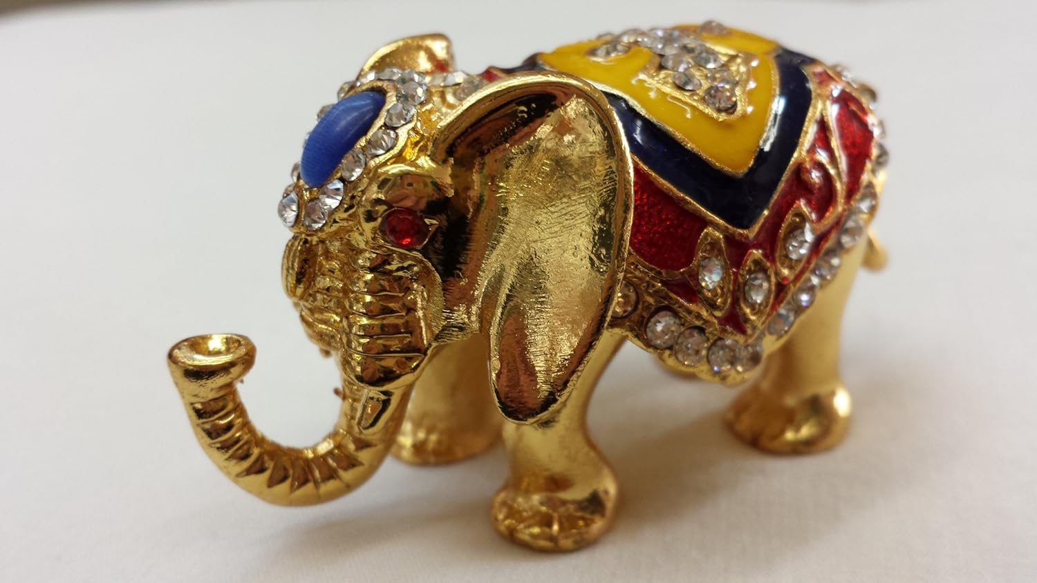 Elephant Jewelled Trinket Box Jewelry Box with