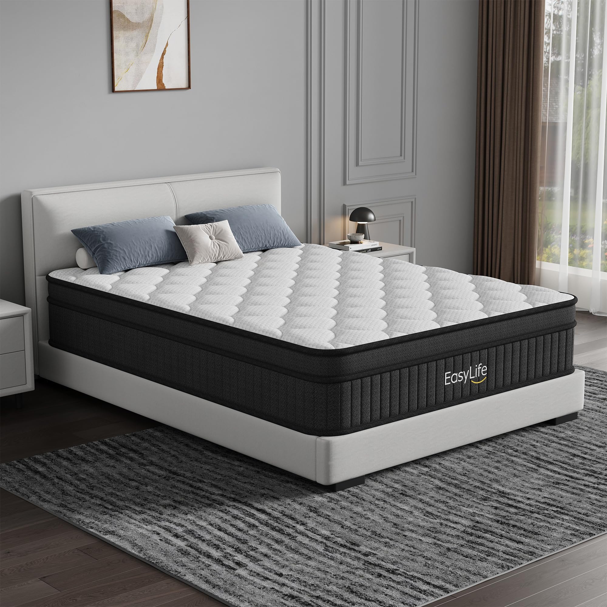 Photo 1 of ***Partially Opened***
12 Inch Multilayer Hybrid King Mattresses|Cochones Mattress|Nectar Mattress|Medium Firmness|Cool and Breathable|Individual Pocketed Springs for Motion Isolation|in a Box (12King)