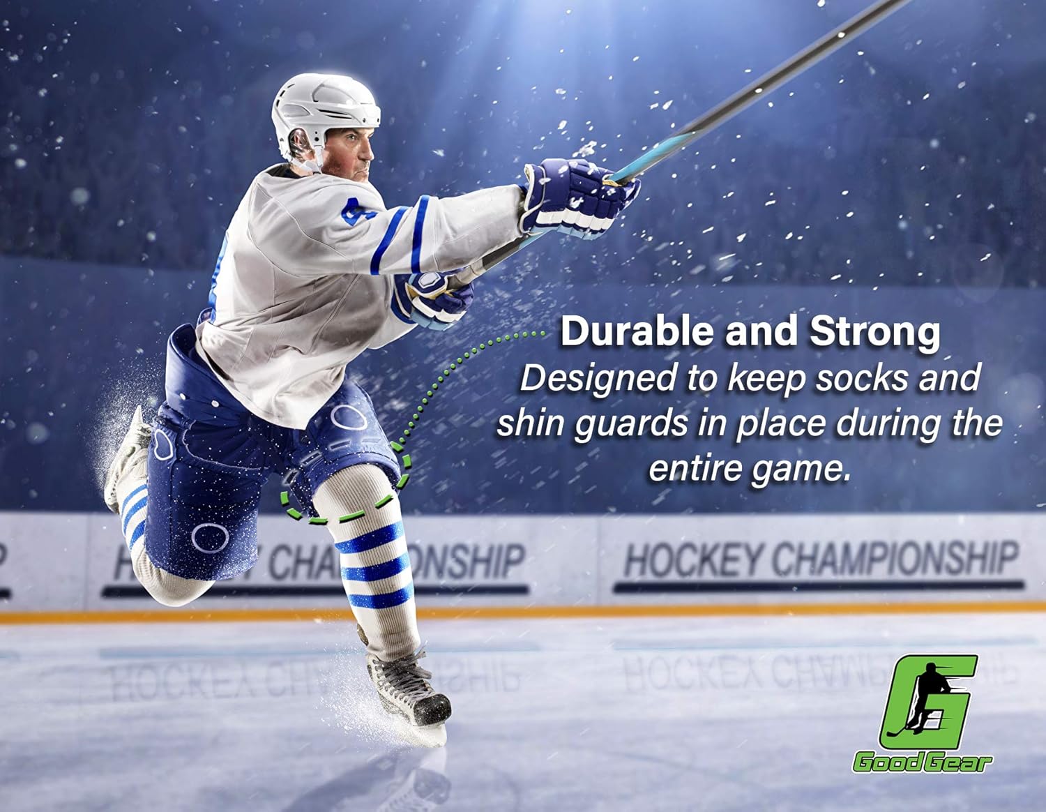 10 Pack Clear Sports Tape Hockey Tape for Socks and Gear, Easy to Stretch and Tear Shin Guard Tape by Good Gear : Sports & Outdoors