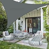 HEYOMART Sun Shade Sail Triangle 3.6m Grey UV 98% PES Water Resistant view 4