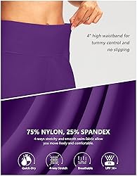 Women's 7" Long Swim Board Shorts High Waisted