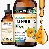 BIO KRAUTER Calendula Extract - Calendula Tincture for Immunity - Marigold Extract - Alcohol and Sugar Free - Vegan Drops 4 Fl.Oz.