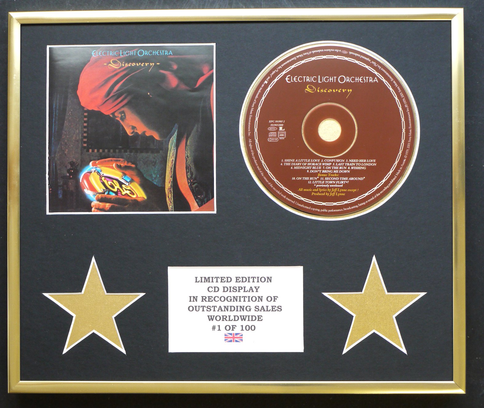 ELECTRIC LIGHT ORCHESTRA/CD DISPLAY/LIMITED EDITION/COA/DISCOVERY