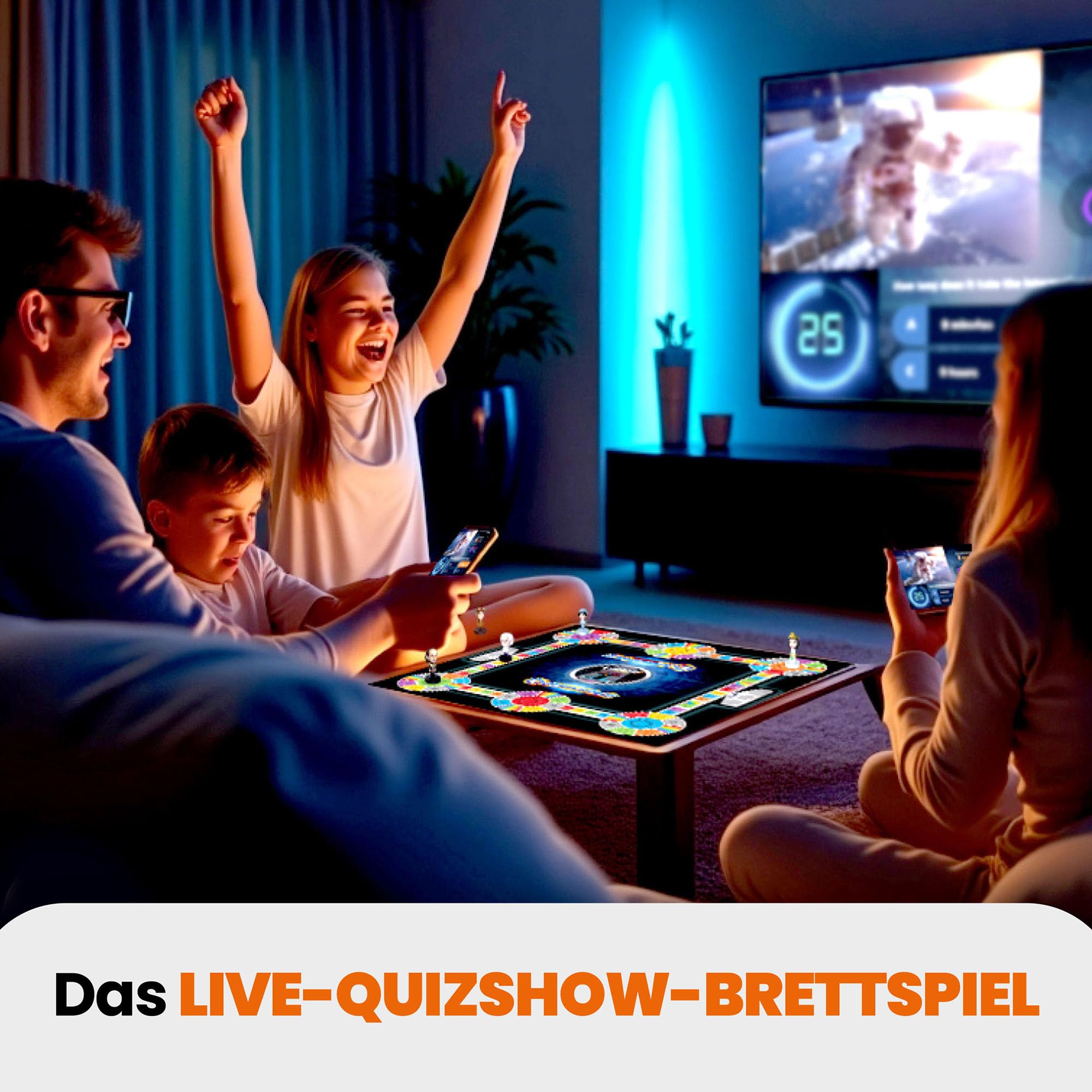 Outsmarted – Das Digitale Quizshow-Brettspiel | Kinder, Jugendliche und Erwachsene | Spielabend der nächsten Generation für Familie und Freunde | 2–24 Spieler | Ab 8 Jahren | Über 10.000 Fragen 2