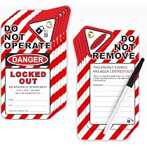 Lockout Tagout Tags, 10 Pack Loto Tags with Zip Ties & Marker Pen ...