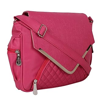 MINKRIT Women Pu Leather Pink Cross Body Sling