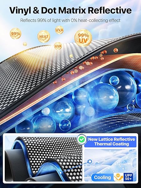 NMOISS CAR WINDSHIELD SUN SHADE [DOT MATRIX REFLECTIVE COATING] QD 02