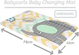 Babycurls Baby Changing Mat Elephant Chevron Green 76 x 45cm view 6