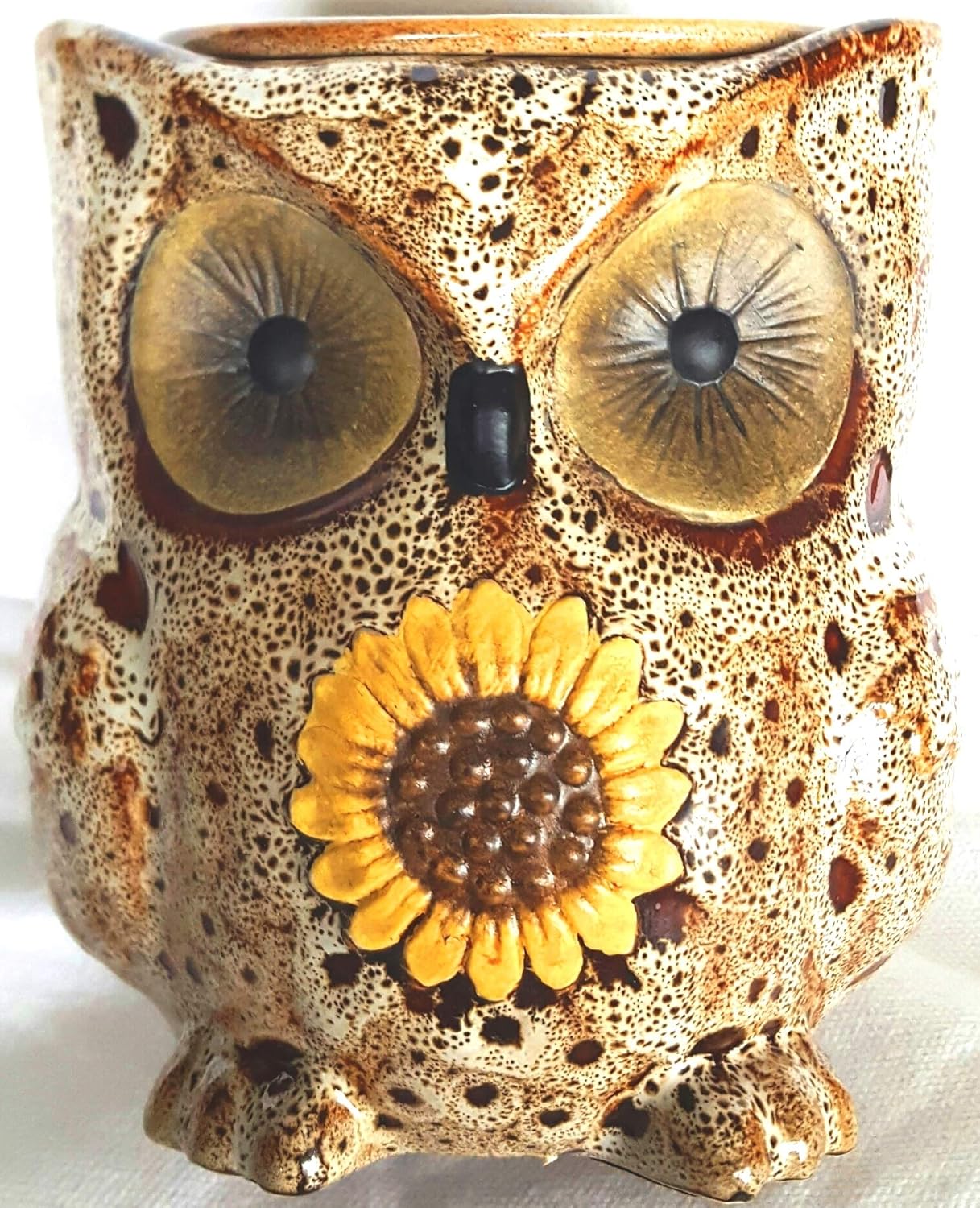 Electric Ceramic White Spotted Owl Wax Melt Warmer NEAT Lighting