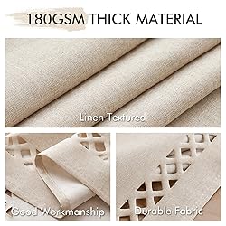 MIULEE Natural Thick Polyester Linen Rectangle