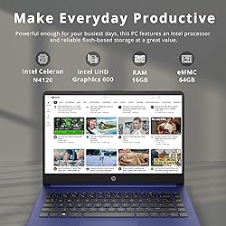 HP Premium Stream 14" HD BrightView Laptop, Intel