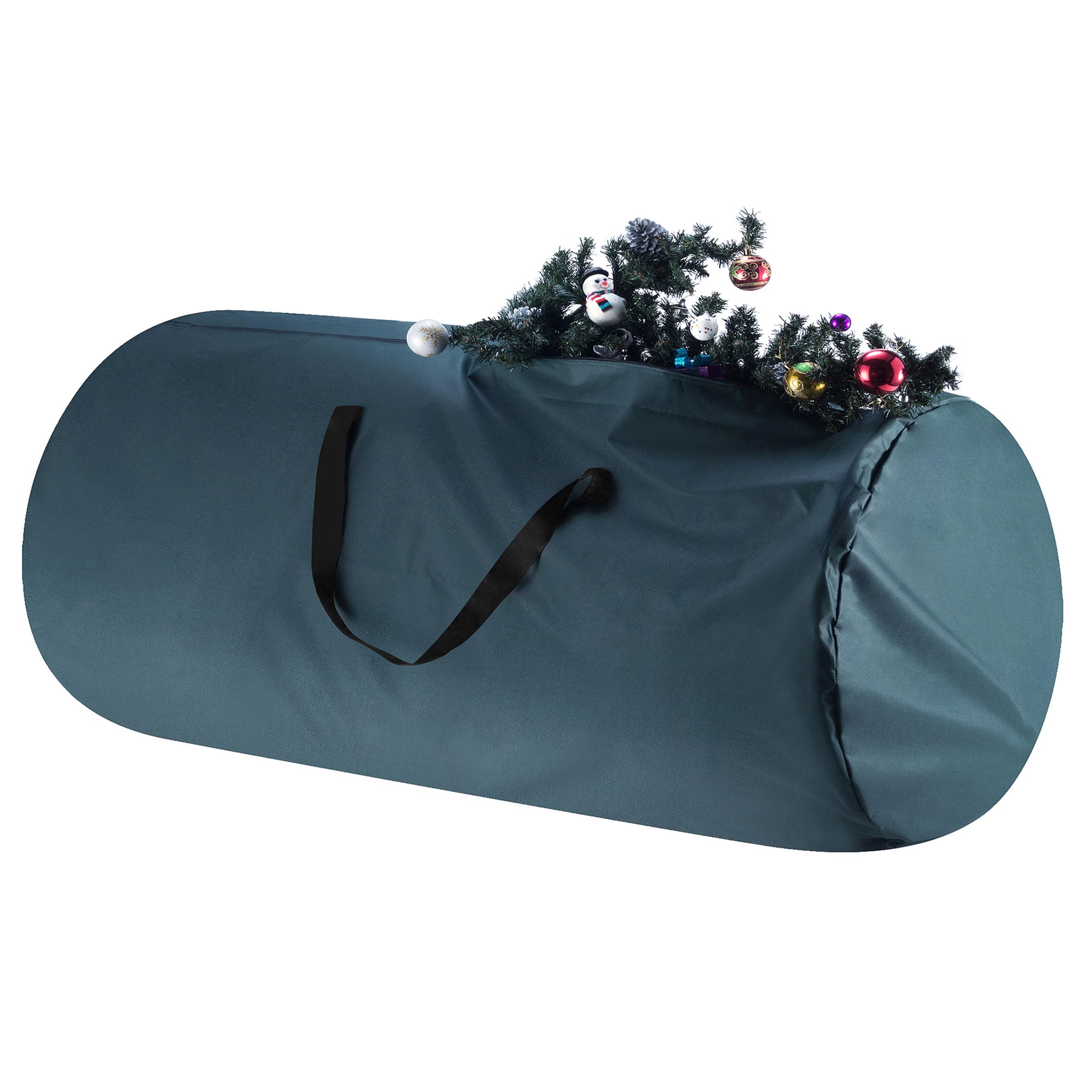 TINY TIM TOTES Christmas Storage Bag-Fits up to 12 FT Artificial Tree-Premium Green Canvas & Zipper-Protect Holiday Decorations & Inflatables, 600d Oxford Nylon, (L) 60” x (W) 30” x (H) 30”