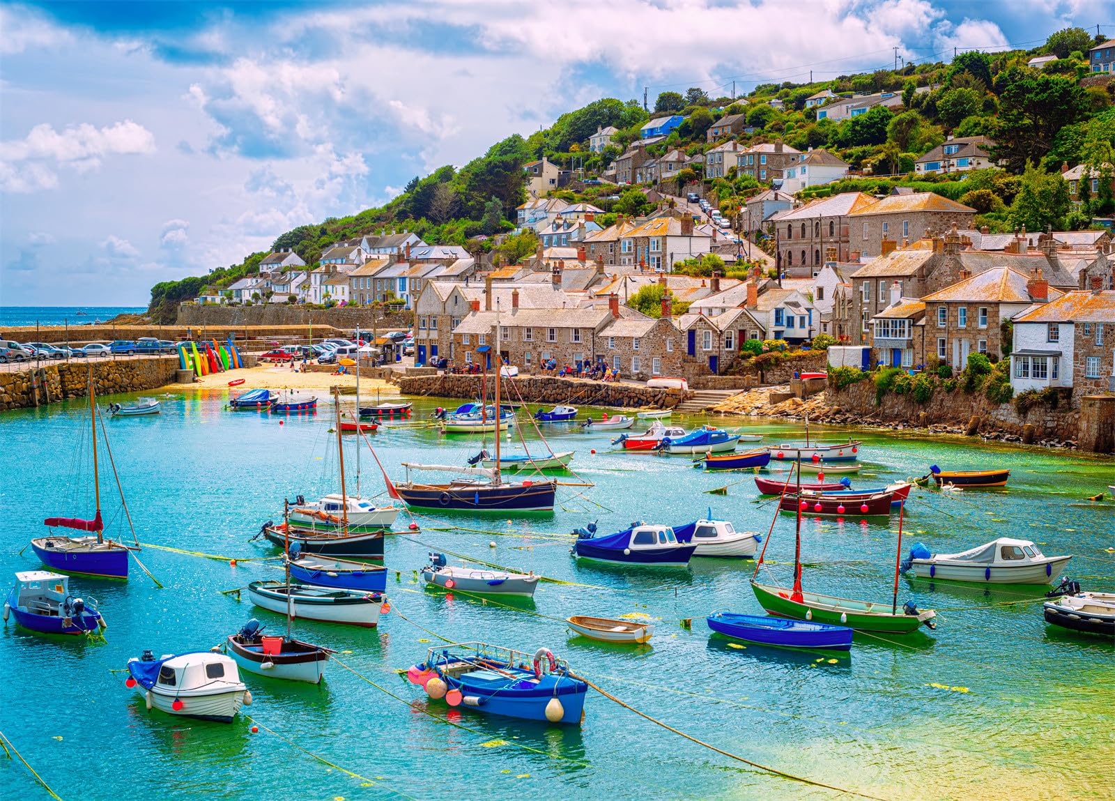 Mousehole Harbour Jigsaw Puzzles for Adults 1000 Jigsaws Mousehole Village Jigsaws 1000 Pieces for Adults Gifts — image 1