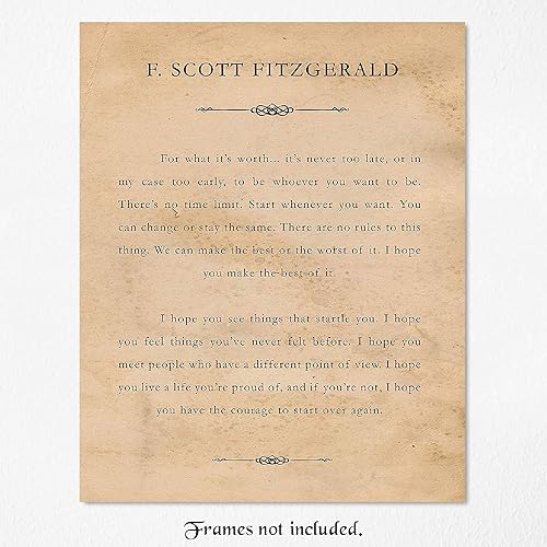 Amazon Com F Scott Fitzgerald For What It S Worth 11x14