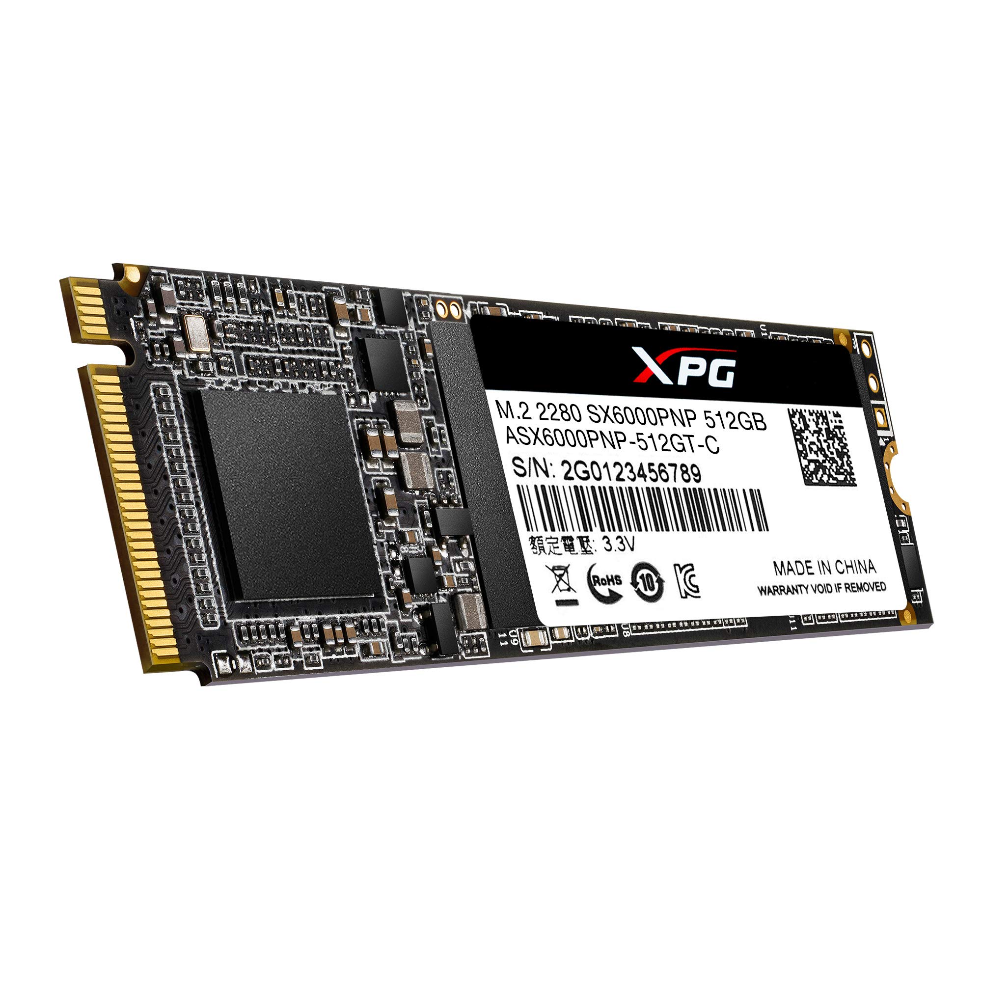 ADATA Technology XPG SX6000 Pro PCIe Gen3x4 M.2 2280 SSD 512GB ASX6000PNP-512GT-C