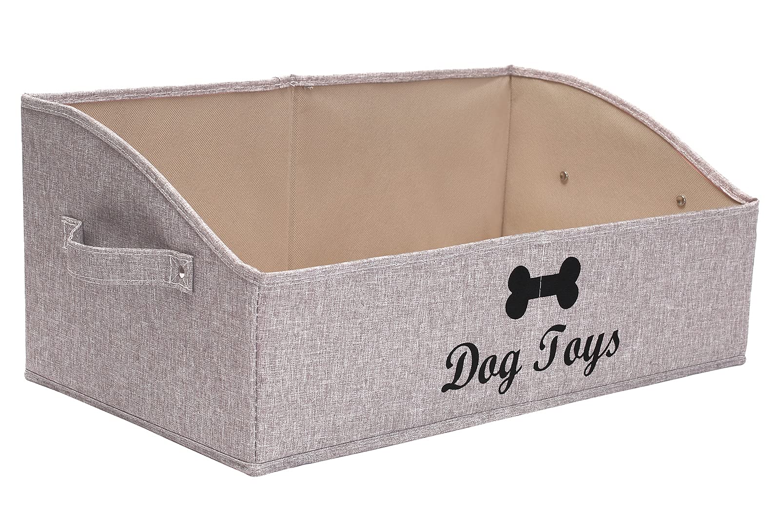 Morezi Dog toy box pet toy storage shallow baskets large perfect for living room area, playroom, closet, shelf gift basket home decoration - Snow Brown