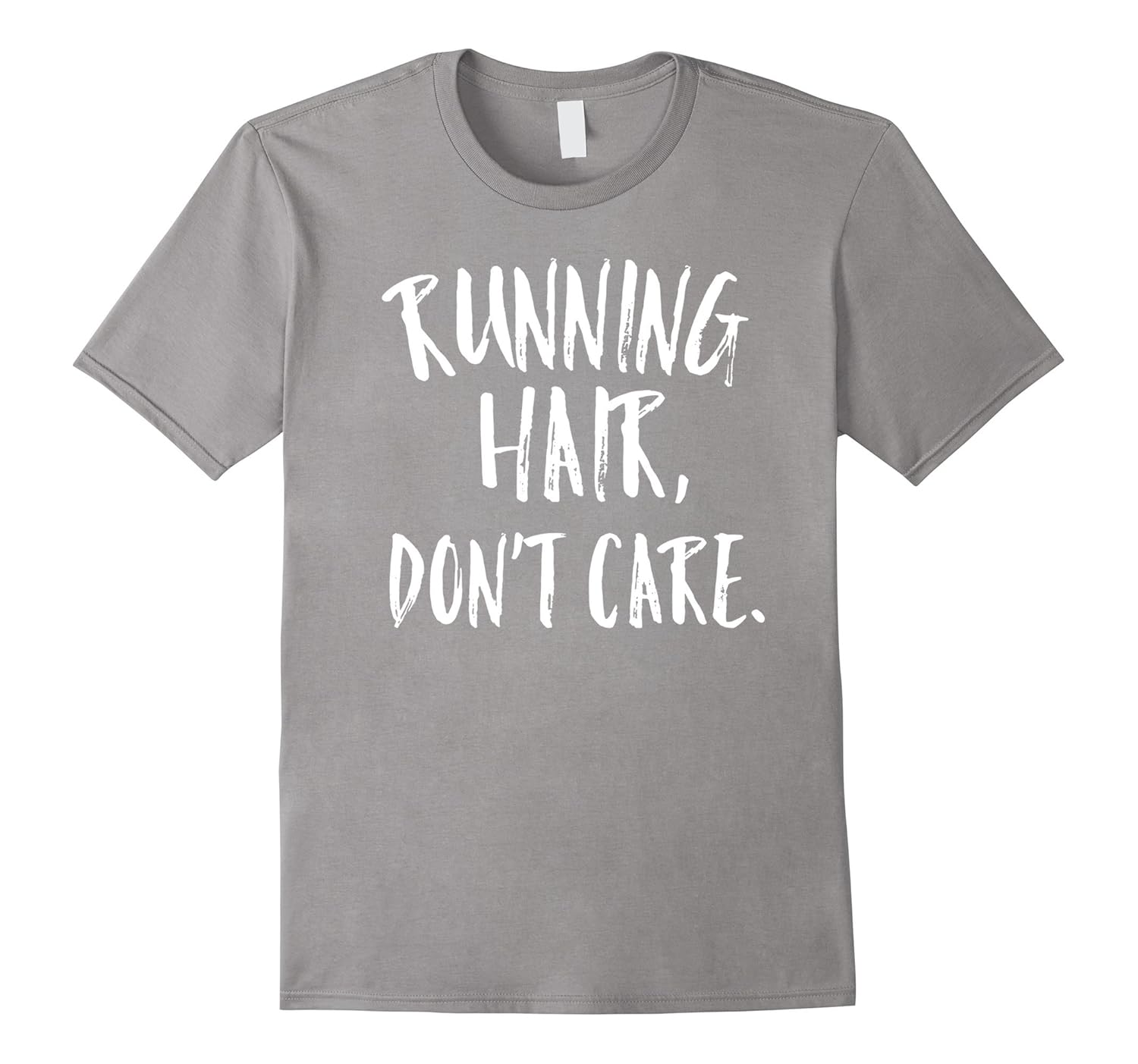 Running Hair Don't Care Funny Fit Mom Runner Gift Shirt-Rose