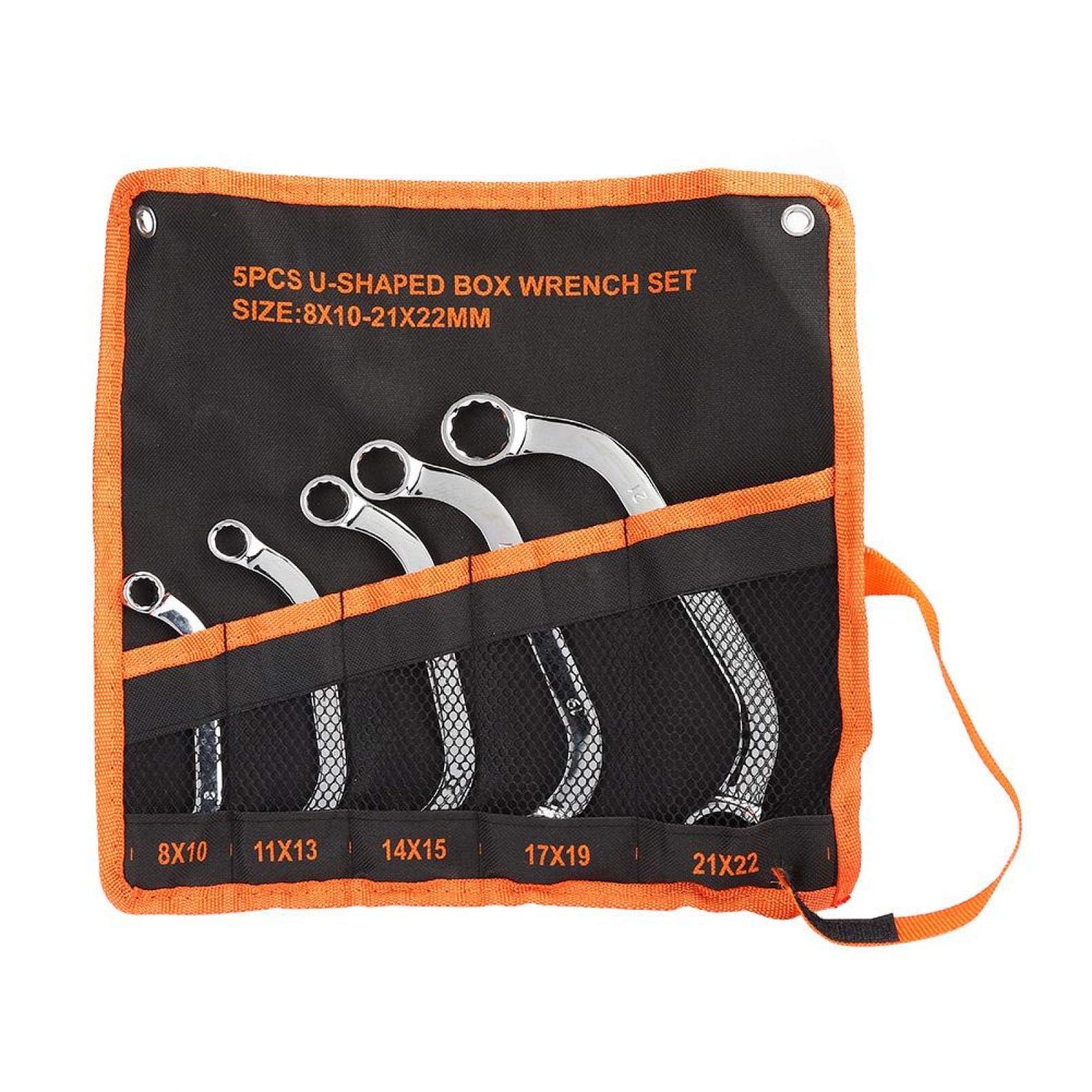 Joyzan Combination Wrench Set, Double Headed Open End Socket Wrenches Metric Spanner in Roll Bag Key Screw Nuts Quick Release Universal Repair Hand Tools for Car Repairing Industrial Maintenance