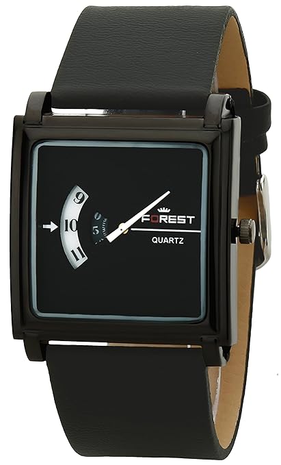 DK Round Shape Numeric Hands Analogue Black Dial Unisex Watch - FST-0002