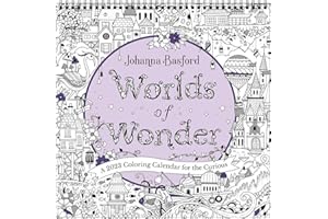Johanna Basford Worlds of Wonder 2023 Coloring Wall Calendar: A 2023 Coloring Calendar for the Curious