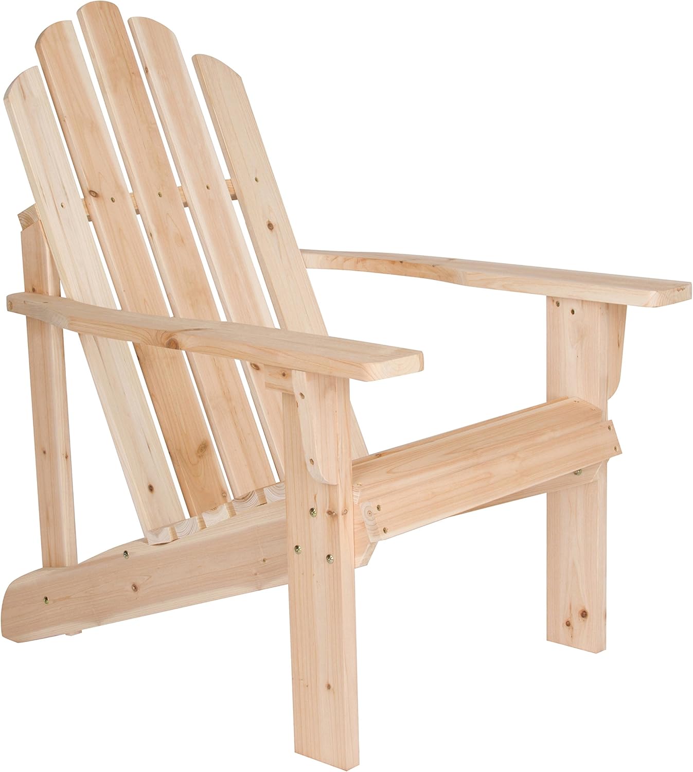 Shine Company Inc. 4618N Marina Adirondack Chair, Natural : Garden & Outdoor