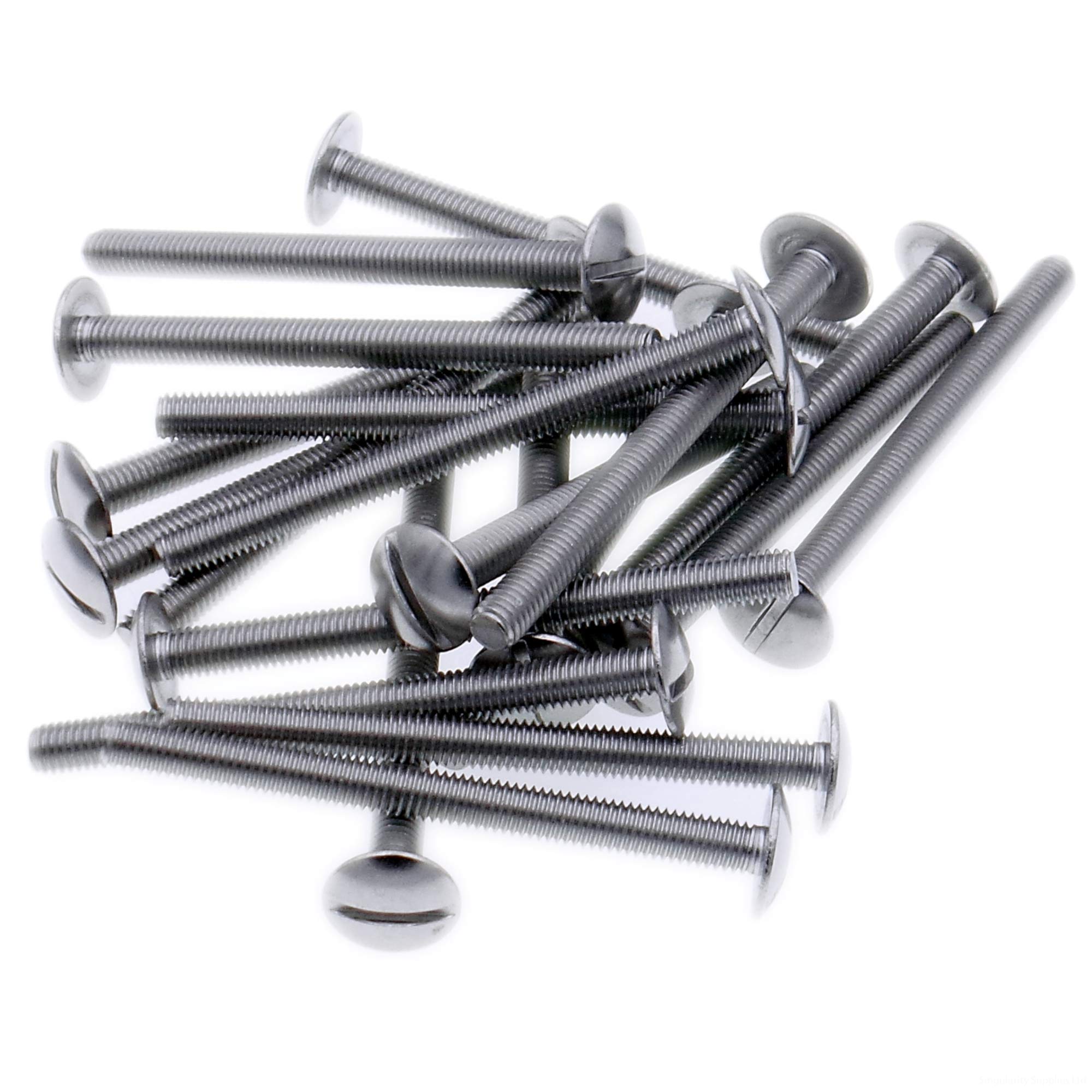 M3 (3mm x 6mm) Slot Mushroom Machine Screw (Bolt) - Stainless Steel (A2) (Pack of 20)