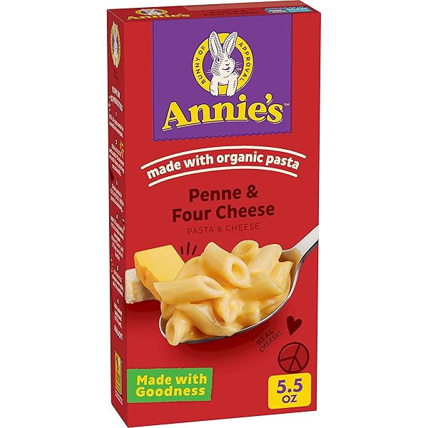 ANNIE’S FOUR CHEESE MACARONI AND CHEESE, 5.5 OZ