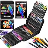 iBayam 123-Pack Colored Pencils Set with 3-Color