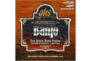 GHS PF150 Strings Banjo Set (Light, Phosphor Bronze)