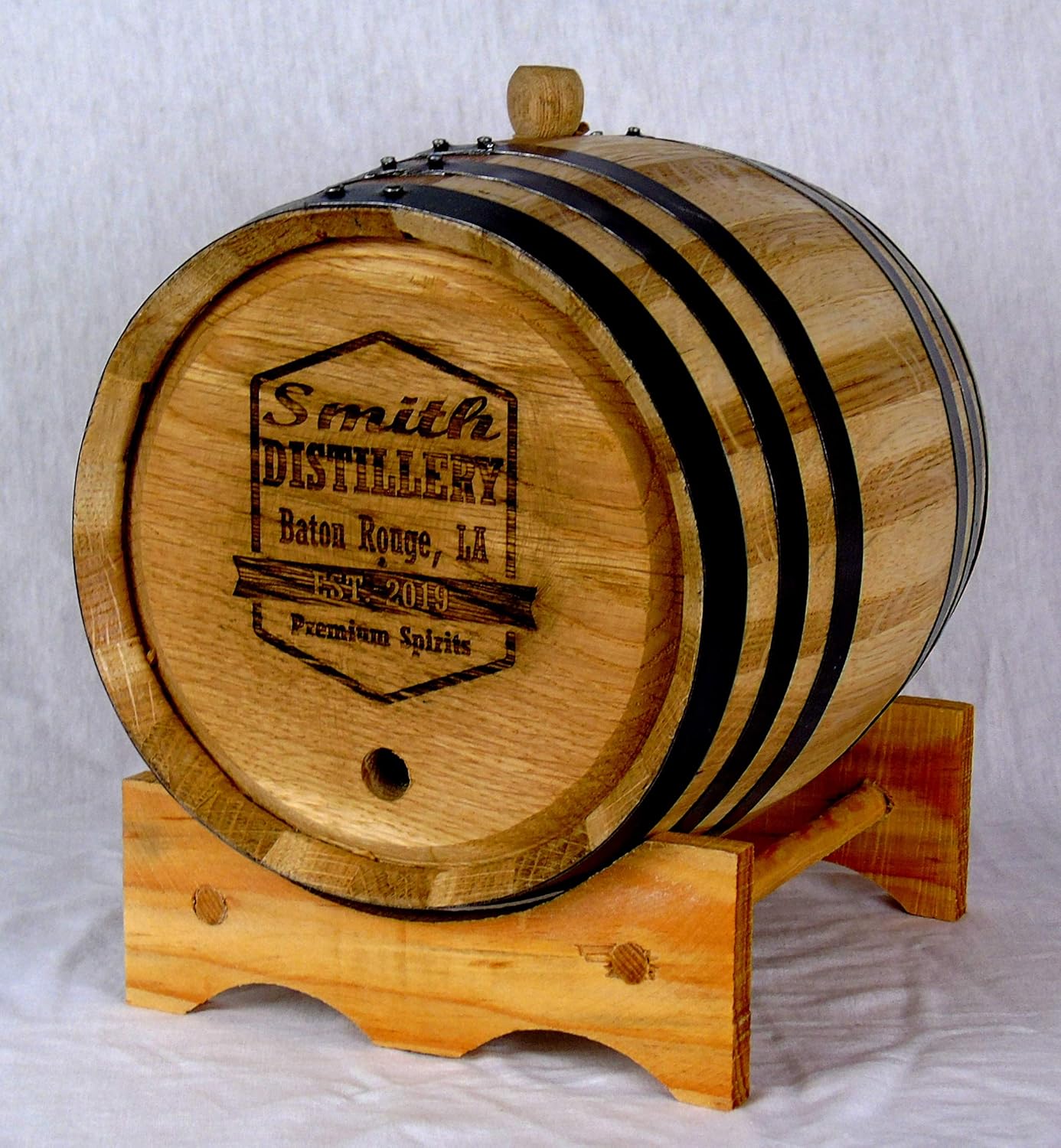 Custom Engraved White American Oak Aging Barrels (2 Liter