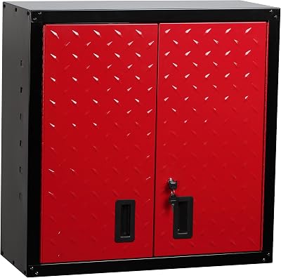 Hilka GWC2D Garage Wall Cabinet Steel Durable Keyed Lock Easy Assembly