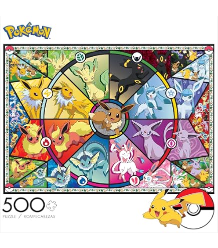 ブイズ　ジグソーパズル500ピース Amazon.com: ensky - Pokémon - Eevee, Mosaic Art R 500 Piece Jigsaw