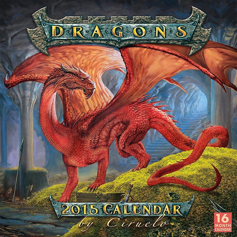 2015 Dragons by Ciruelo Wall Calendar