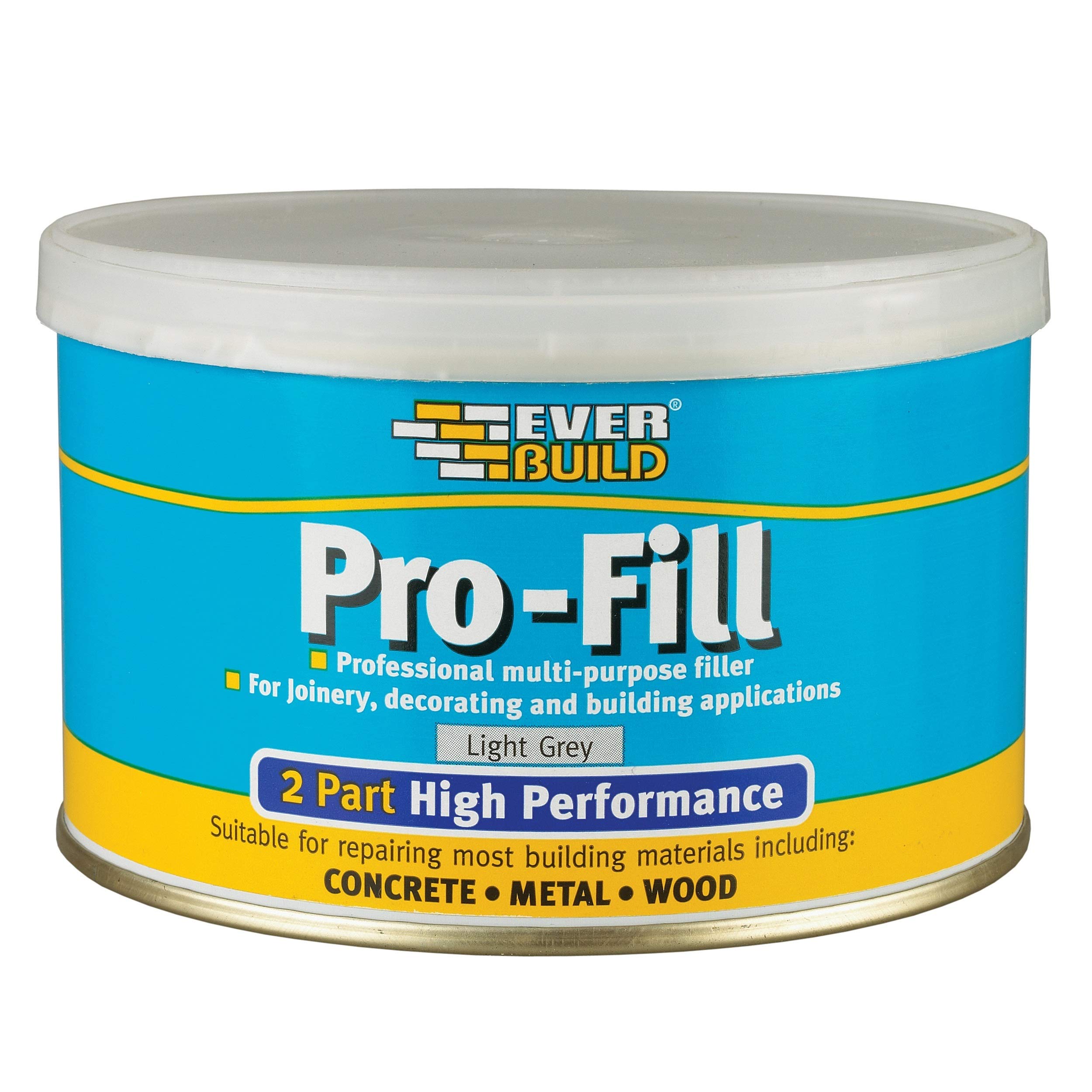 Everbuild Pro Fill 2 Part High Performance Multipurpose Filler, Light Grey, 500g