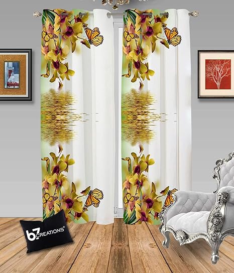 Buy B7 Creations Polyester Digital Printed Floral Eyelet 1 Piece