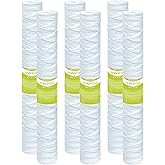 MewMore 20 Micron Whole House Water Filter Cartridge, String Wound Sediment Filters for Well Water, Universal Replacement for Any 20 inch Silm Housings - 20" x 2.5" Cartridges - Pack of 6