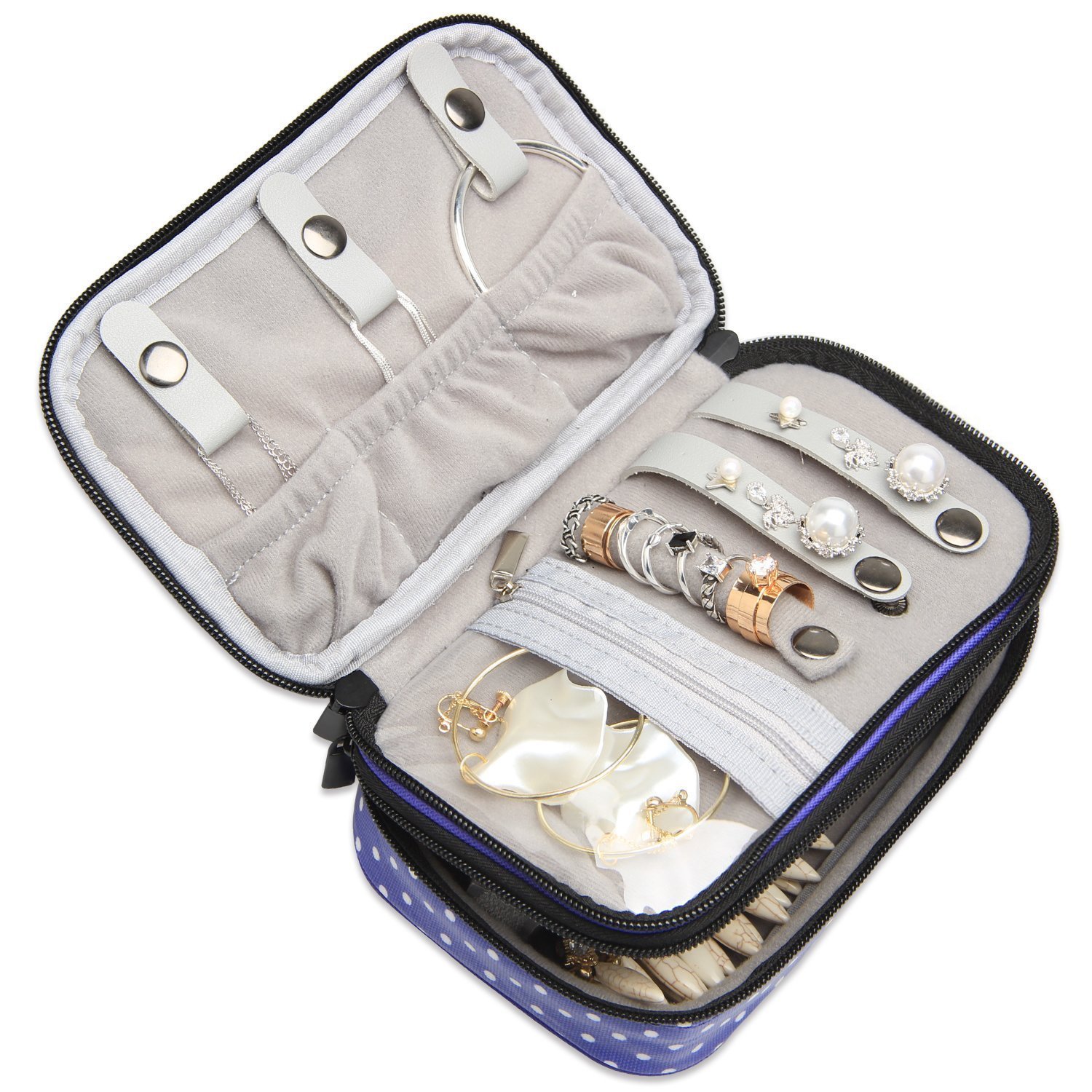 Teamoy Jewelry Travel Case, Jewelry Accessories Holder Organizer for