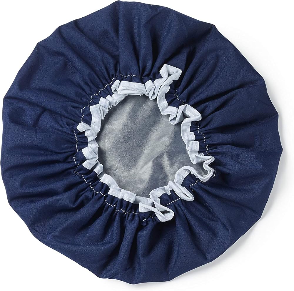Manicare Luxury Shower Cap Blue Waterproof Reusable Hair Cap