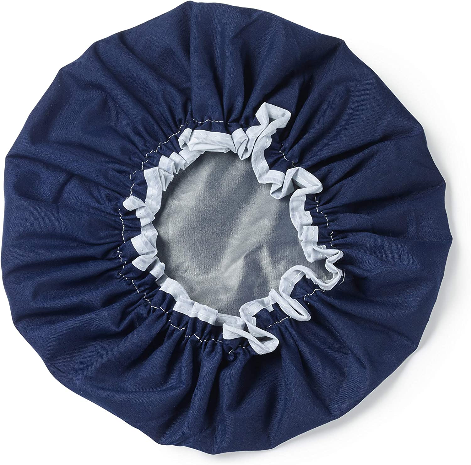 Manicare Luxury Shower Cap Blue, Waterproof Reusable Hair Cap, Unisex Bath Hat For Hair Protection, Double-layer, Elastic Trim, Suitable For All Hair Types And Lengths, Machine Washable