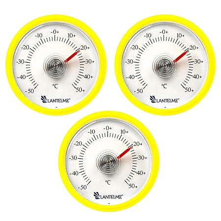 Lantelme - 3 piezas conjunto ronda bimetálico frigorífico ...