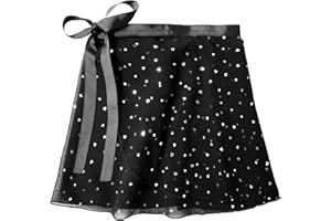Century Star Girls Sequin Ballet Skirt Women Dance Wrap Chiffon Ballet Outfits Leotard for Teen Girls