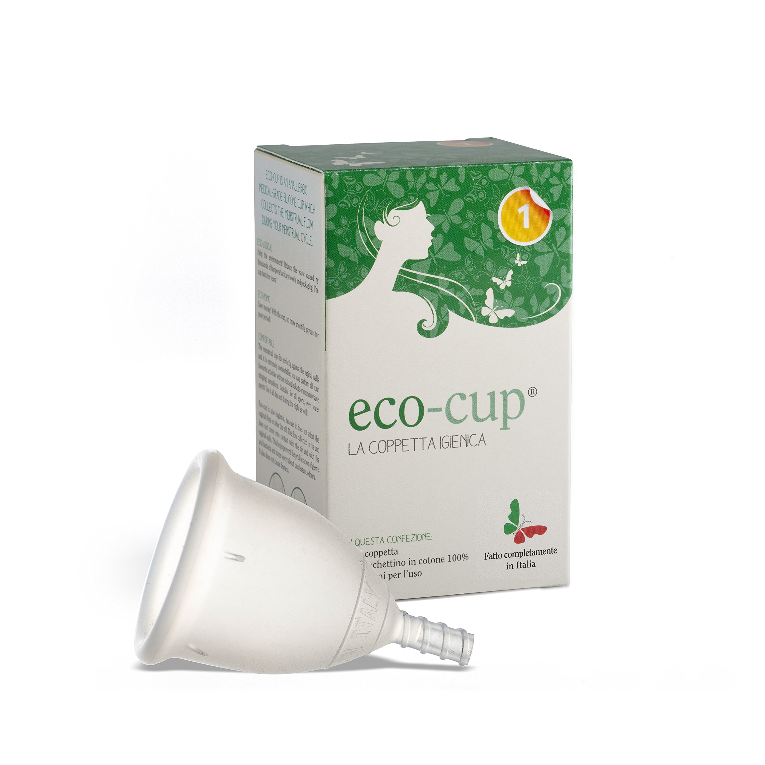 Eco-cup Menstrual Cup in Medical Silicone Made in Italy | Size 2 Transparent