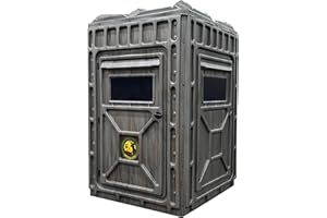 Outta Site Hunting Blind – 4 & 5 Sided High Density Plastic Hunting Blind – 1-2 & 2-3 Person Hard-Sided Ground Blind for Deer, Turkey Hunting – 360 Views – Arctic Snow Camo, Habitat Olive, Thicket Oak