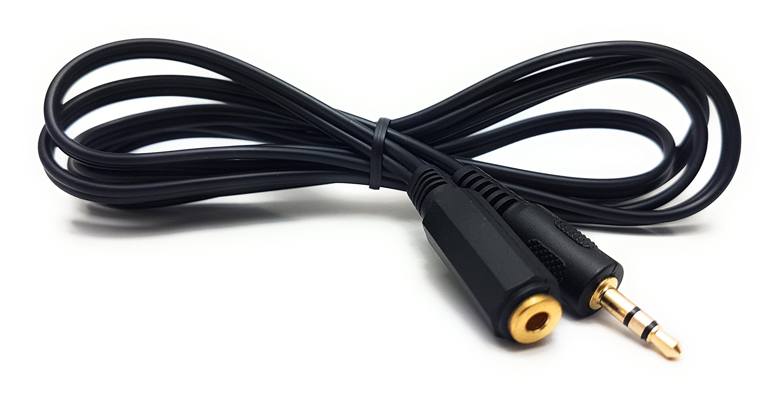 MainCore 1.5m long Black 3.5mm Stereo Jack to Socket Headphone Extension Cable (Available in 0.30m, 0.50m, 1m, 1.5m, 2m, 3m, 4m, 5m, 10m, 15m) (1.5m)