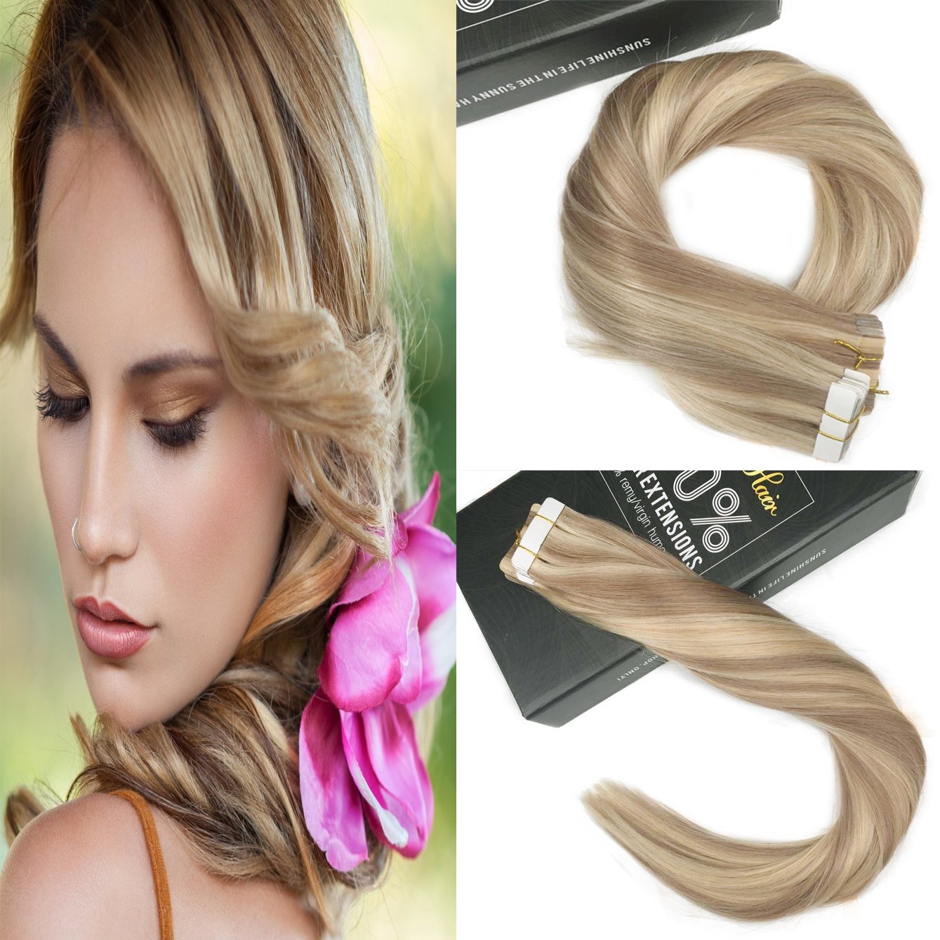 Buy 22 16 22 Sunny 22 Brazilian Tape In Human Hair