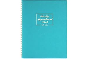 MAAIBOK 2024-2025 Weekly Appointment Book - Daily Hourly Planner 2024-2025 from JUL 2024 - JUN 2025, 8.4" x 10.6", 15-Minute Interval, Flexible Soft Cover