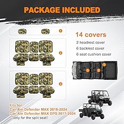 BORDAN UTV Waterproof Seat Cover for Can-Am
