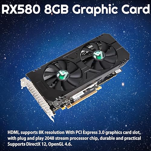 Gtx 1660 RX 580 8GB GDDR5 Graphics Card 256-bit PCIe