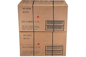 Ameriqual 24ct US Military Surplus MRE Meals Ready to Eat 2021 Inspect A+B Case Bundle Menus 1-24